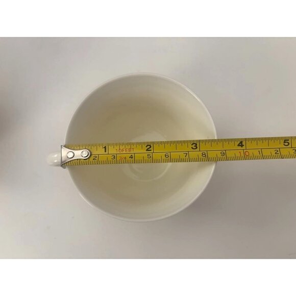 ARCOPAL France Victoria Teacup Milk Glass Floral Swirl Set of 4 Cups - Picture 6 of 6